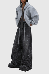 Aderyn Taşlı Tokalı Geniş Kot